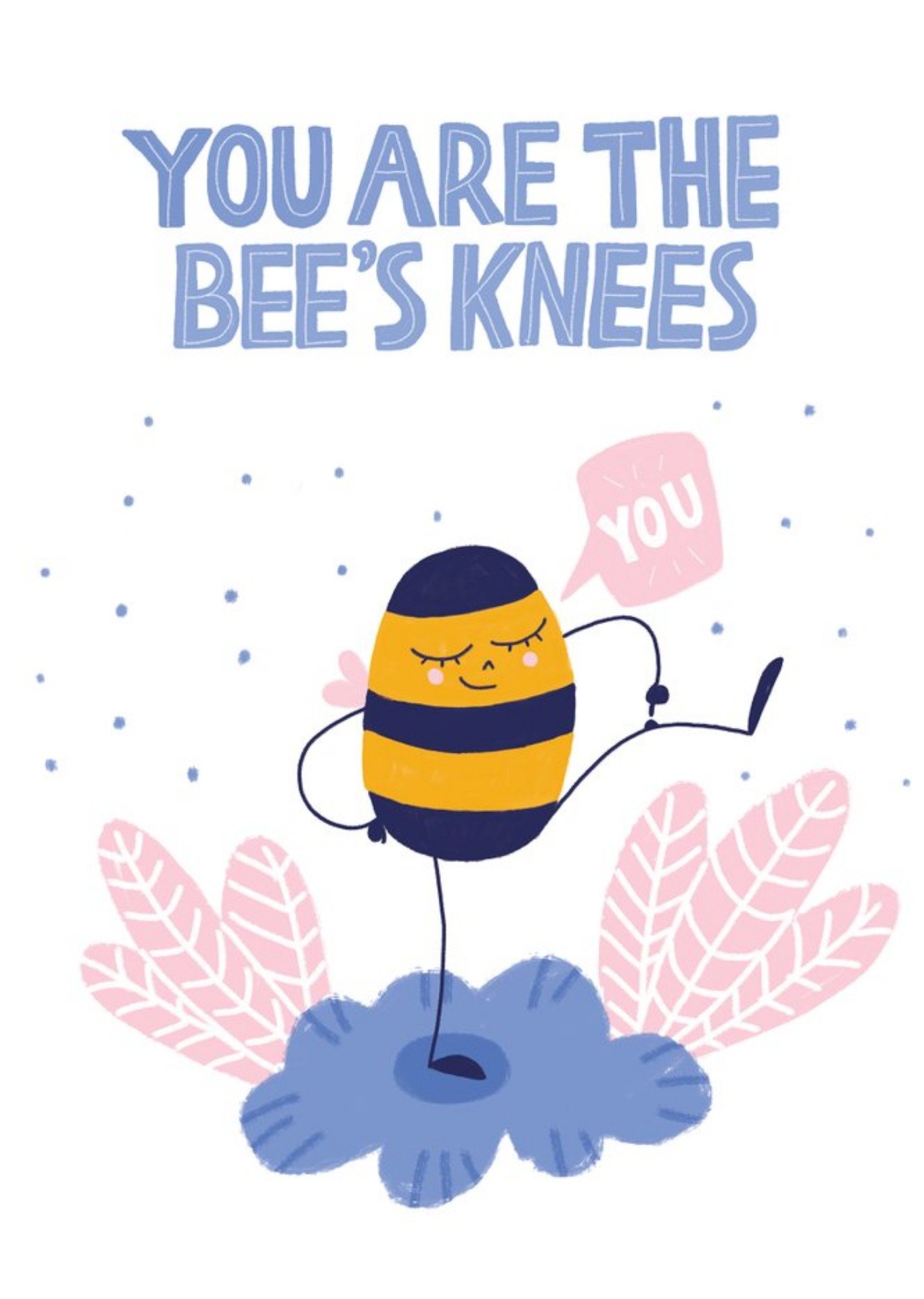Cardy Club Bees Knees Cute Card, Large