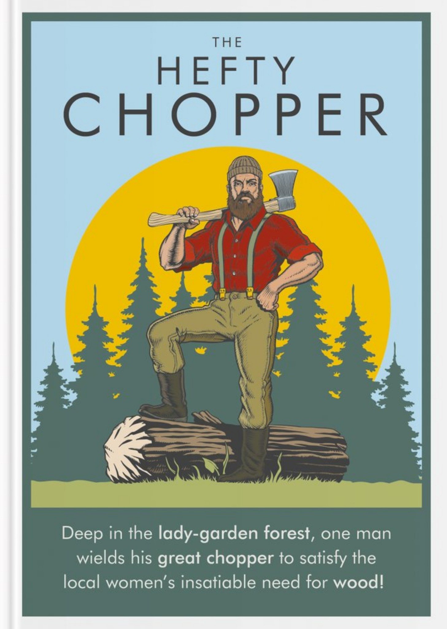 Moonpig Spoof Book Cover The Hefty Chopper Card, Large