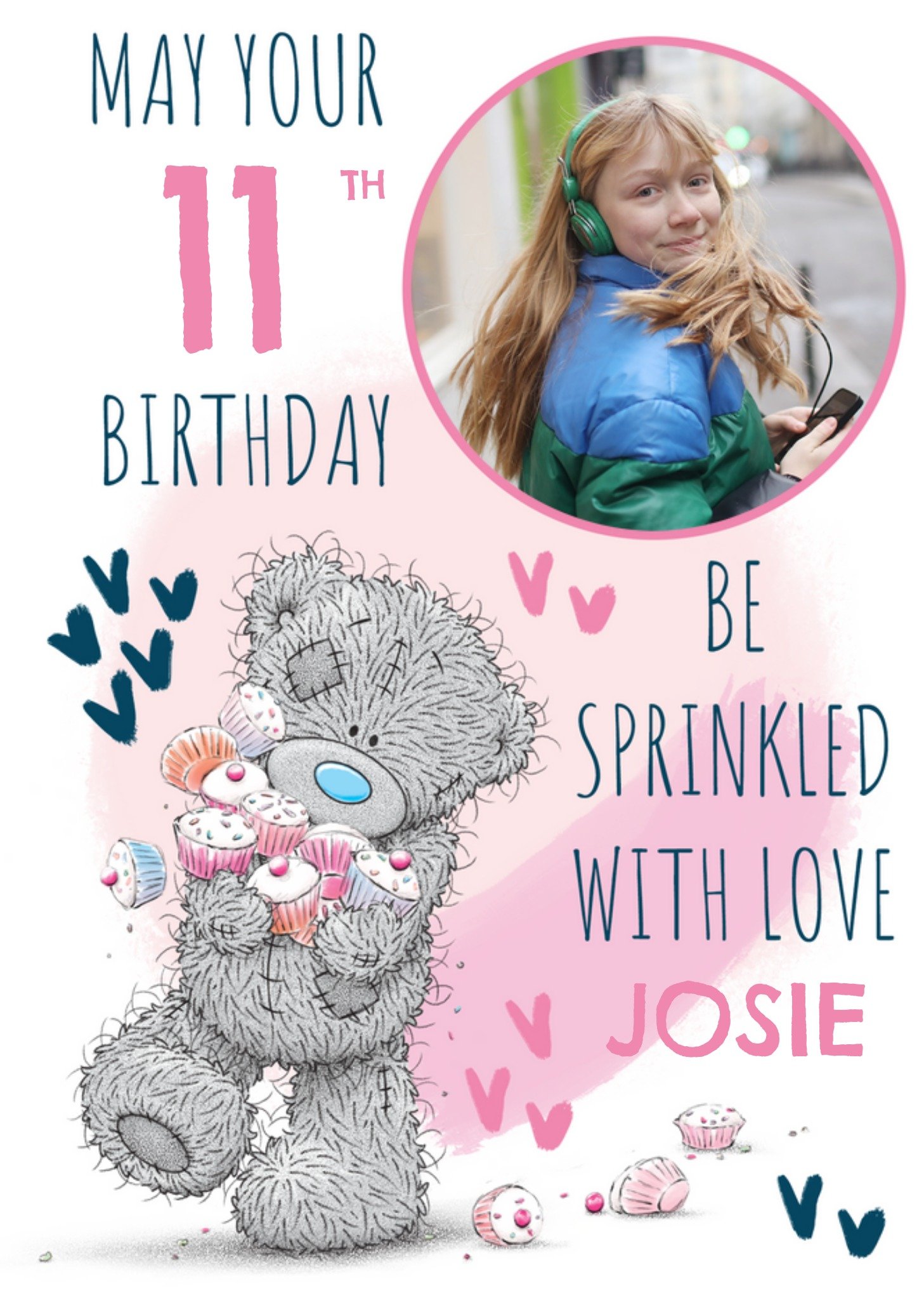 Me To You Tatty Teddy Sprinkled With Love Photo Upload Birthday Card, Large