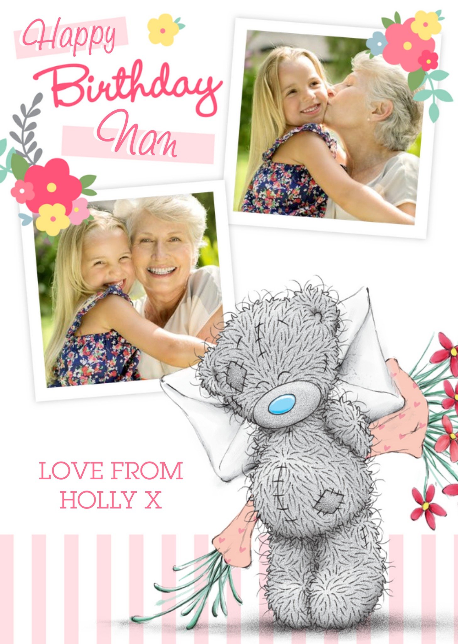 Me To You Tatty Teddy Birthday Card For Nan, Large