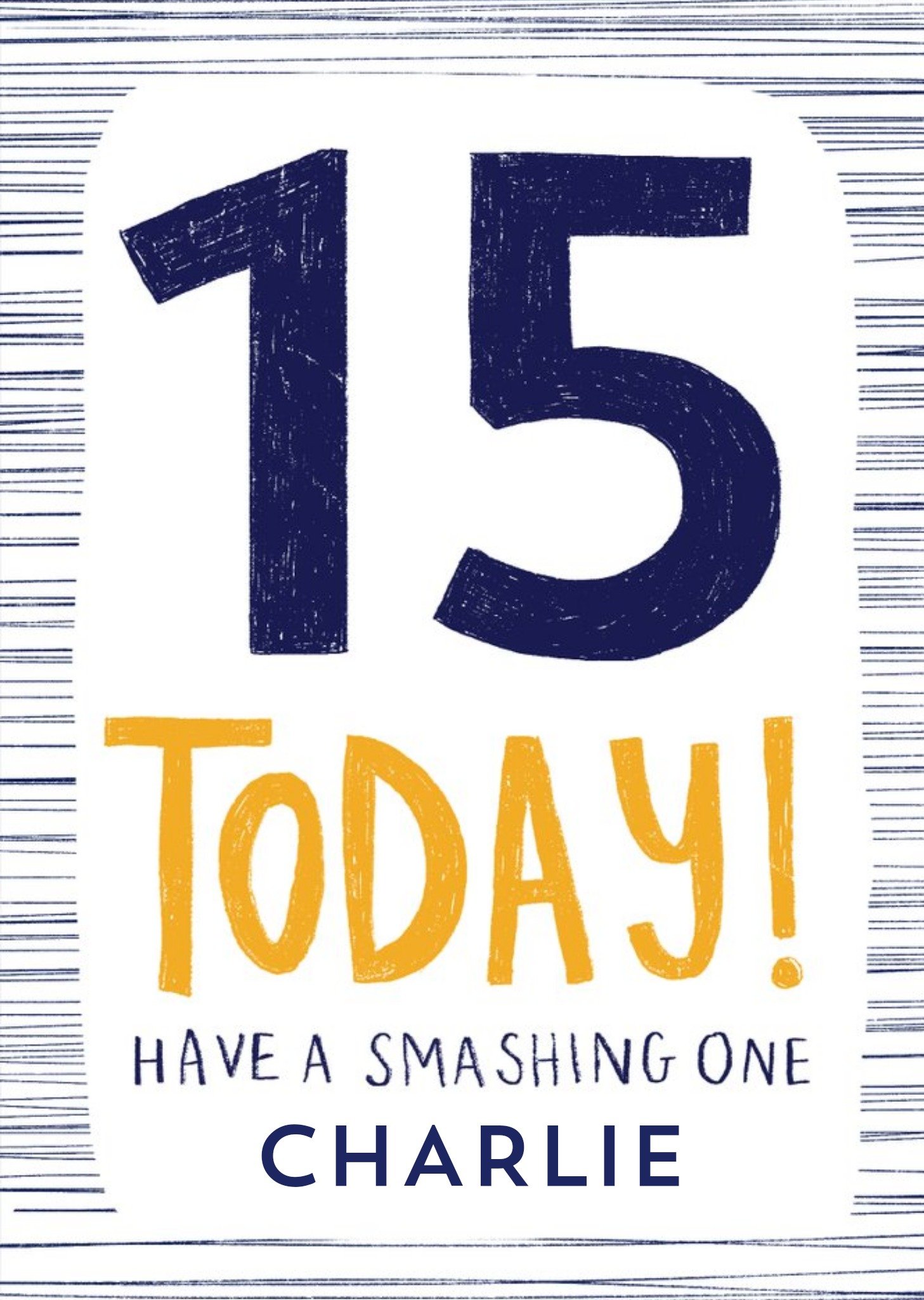 Smashing 15th Birthday Card Ecard