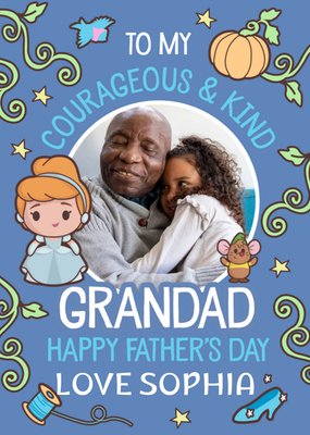 Disney Princess Courageous & Kind Grandad Photo Upload Father's Day Card