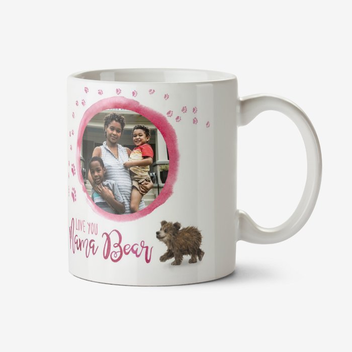 Citrus Bunn - Illustrated Mama Bear And Cub. Love You Mama Bear Photo Upload Mug