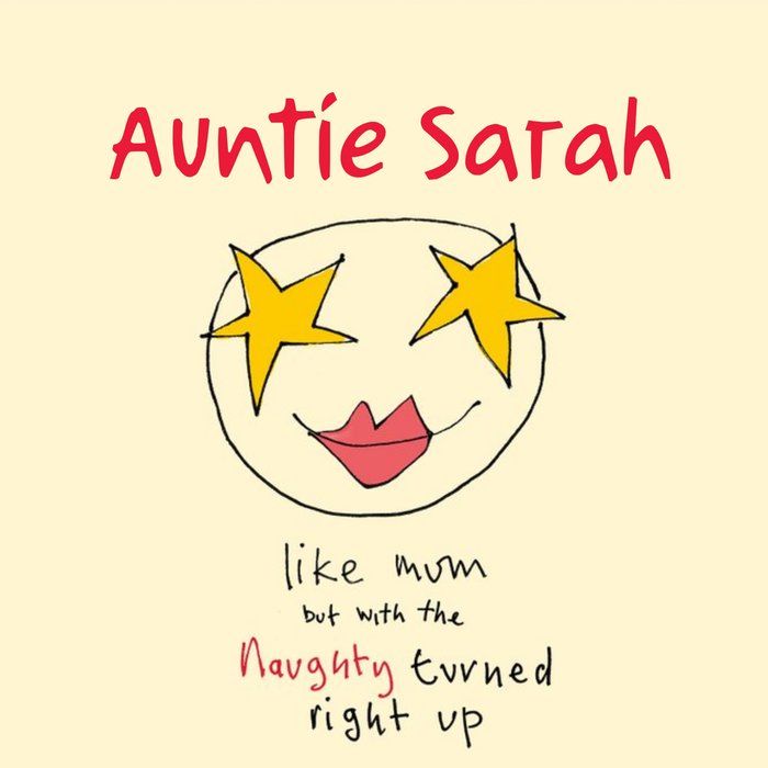 Funny Auntie birthday card - naughty
