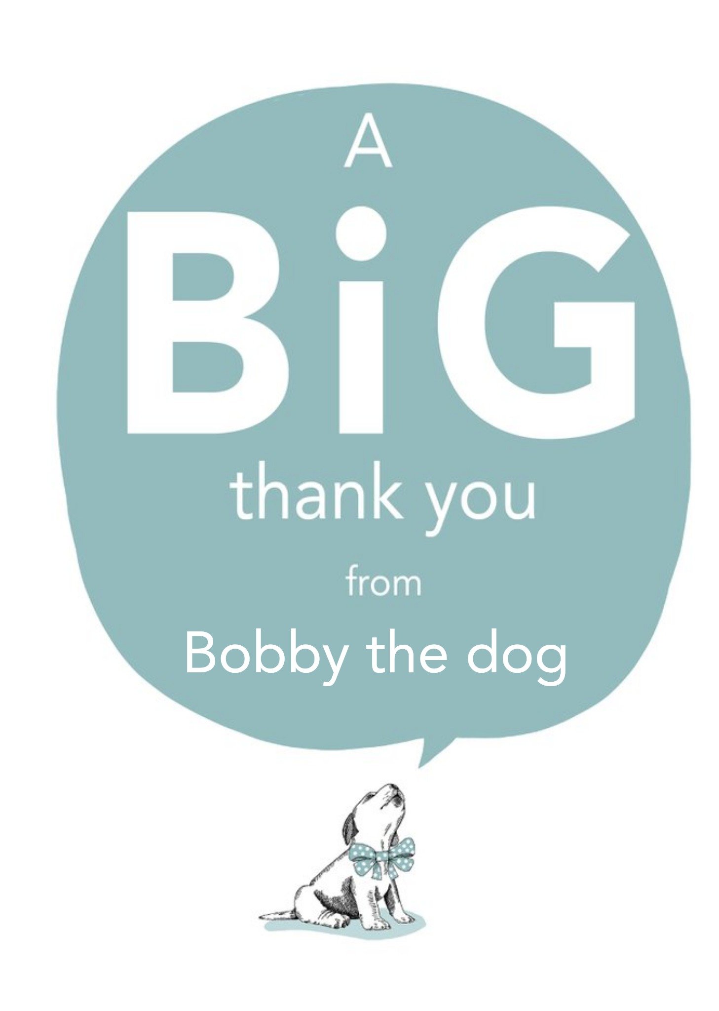 Moonpig Dotty Dog Art Dogs Thank You From The Dog Get Well Card, Large