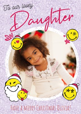Smiley World To Our Lovely Daughter Photo Upload Christmas Card