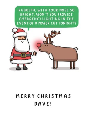 Emergency Lighting In The Event Of A Power Cut Tonight Funny Christmas Card