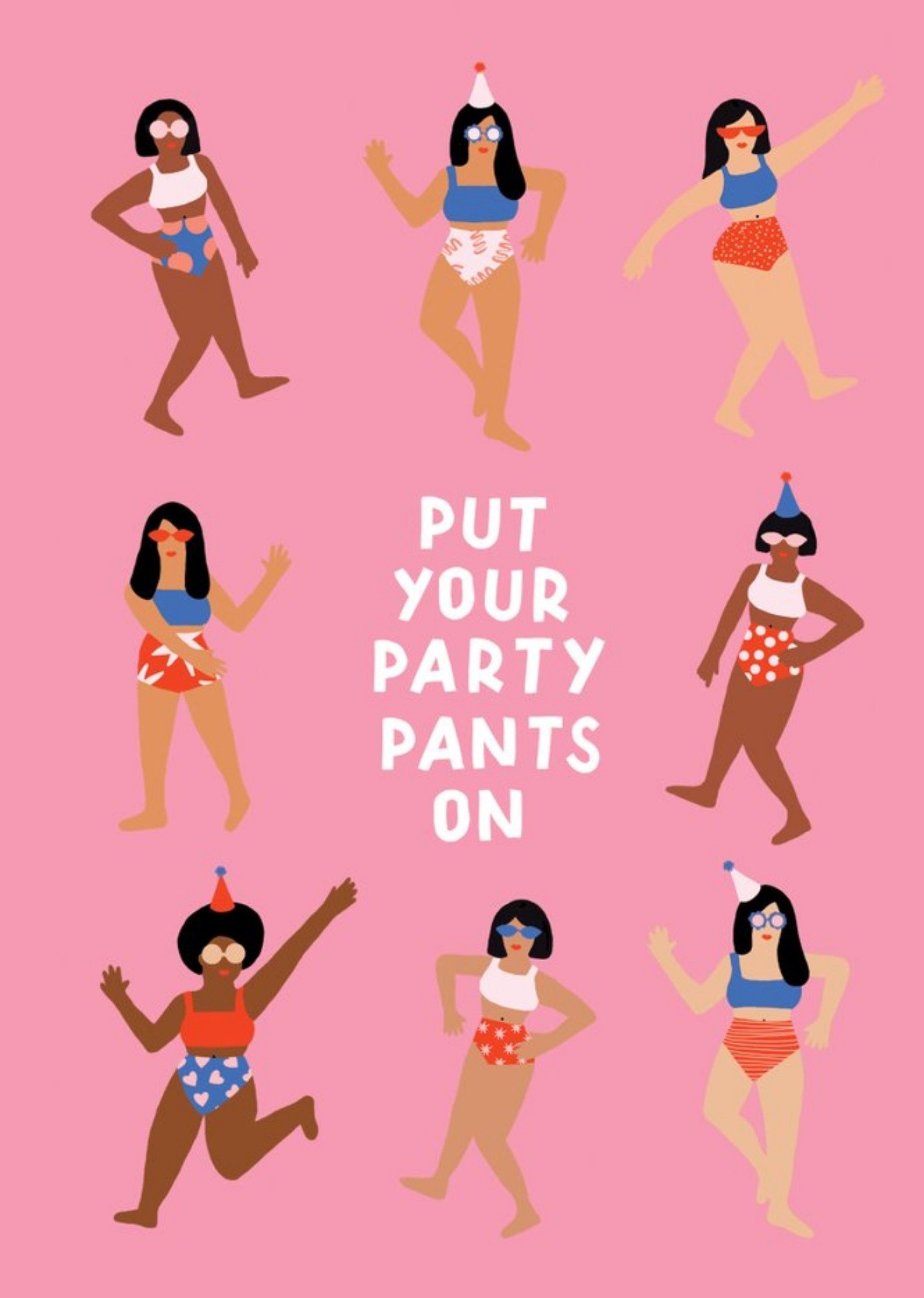 Put Your Party Pants On Pink Card Ecard