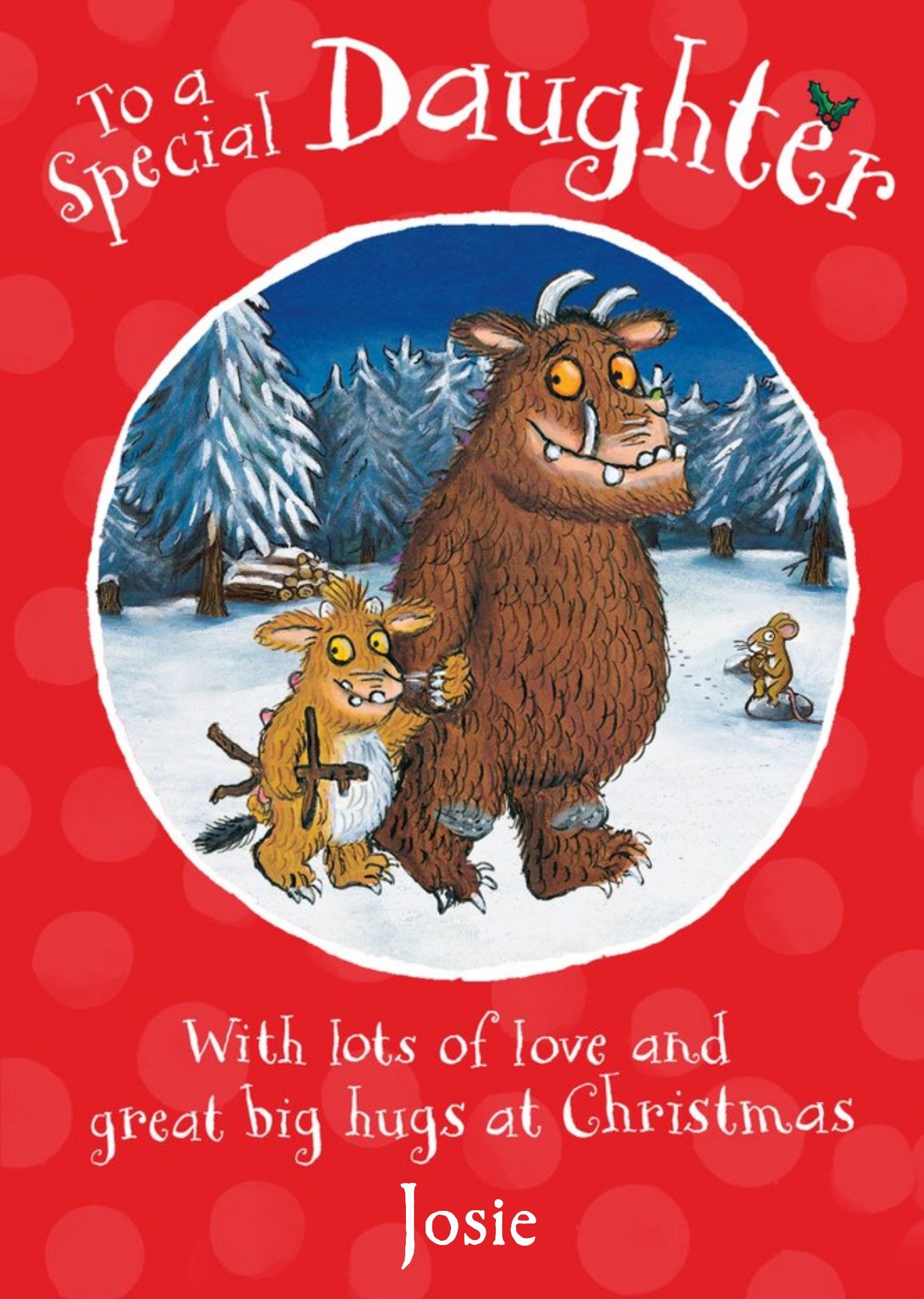 The Gruffalo's Child Special Daughter Christmas Card, Large