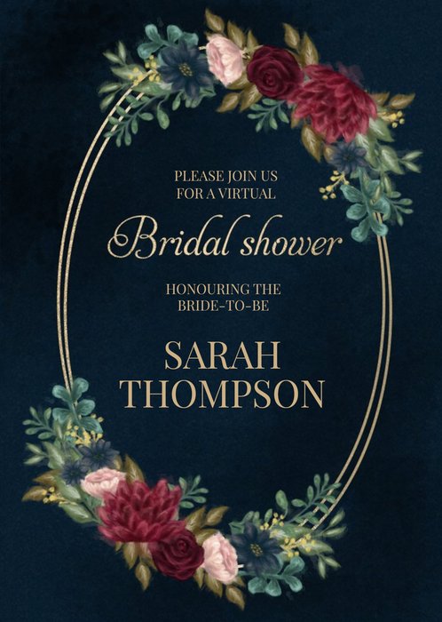 Hope Blossoms Bridal Shower Virtual Inivte