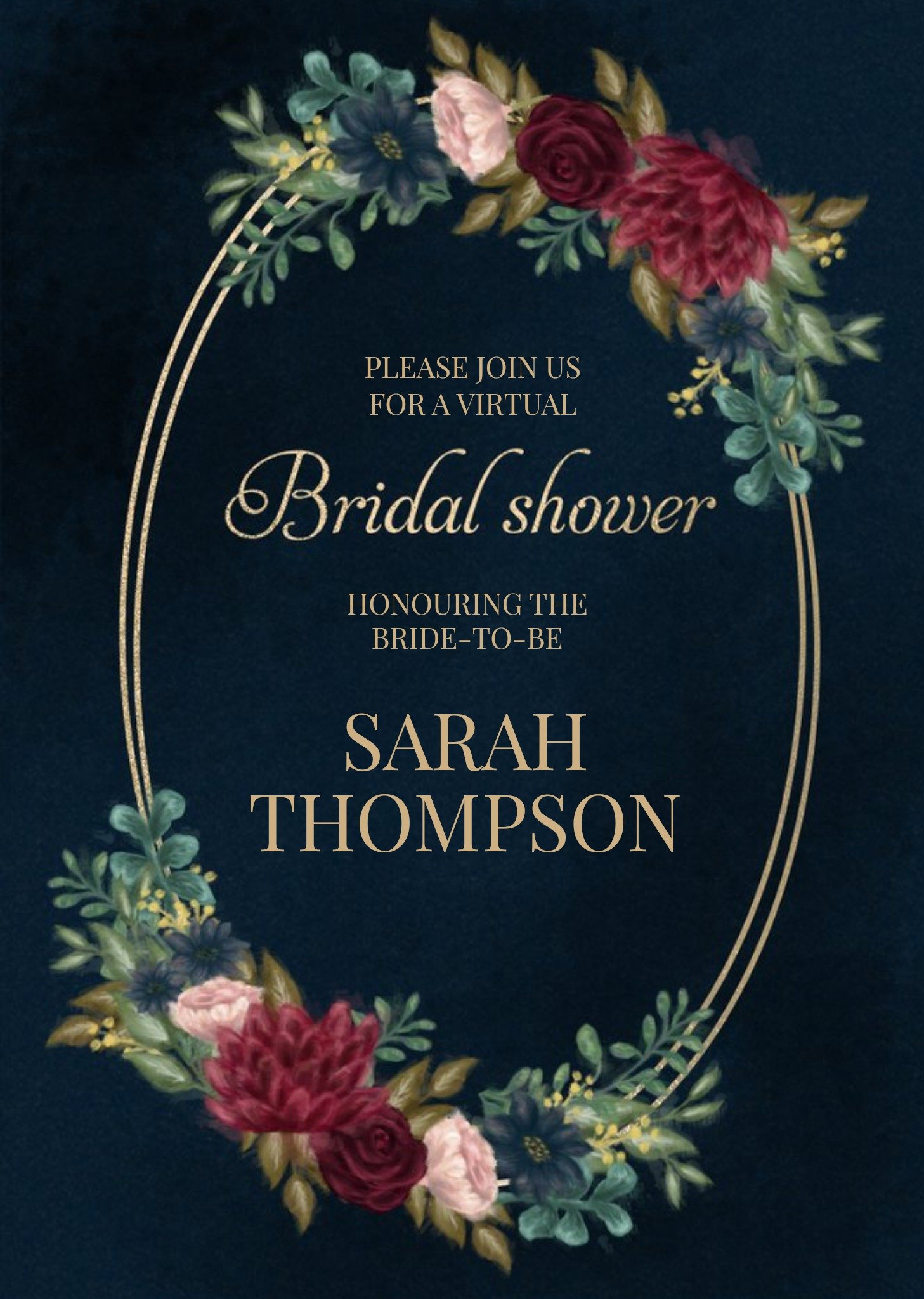 Moonpig Hope Blossoms Bridal Shower Virtual Inivte Ecard