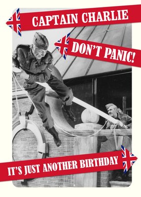 Retro Humour Dad's Army Don't Panic Birthday Card