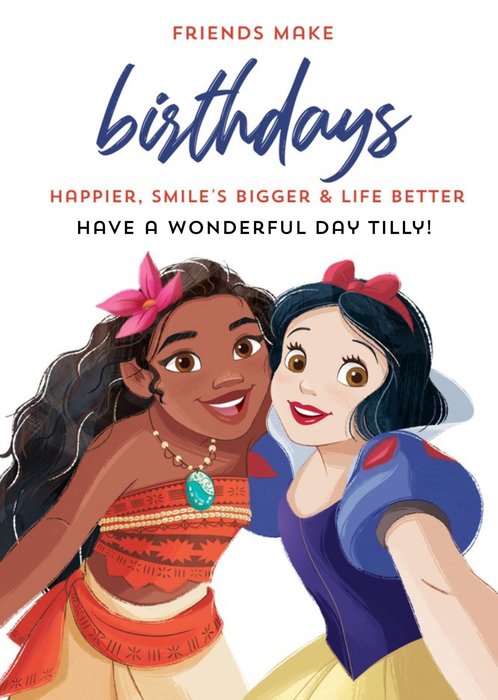 Disney Princess Friends Make Birthdays Happier Card