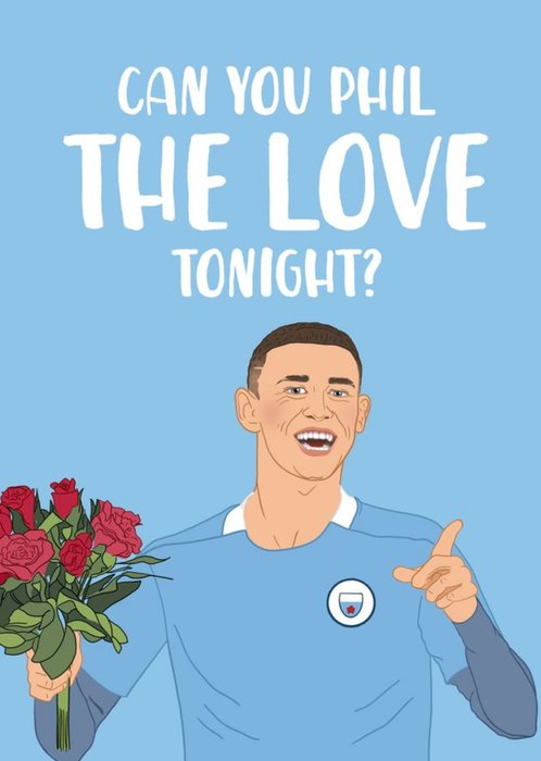 Football Phil Themed Funny Illustrated Valentine's Day Card