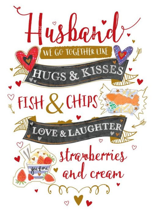 Husband, We Go Together Like... Card