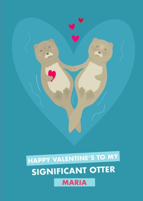 Significant Otters: Funny Anniversary Giant Card
