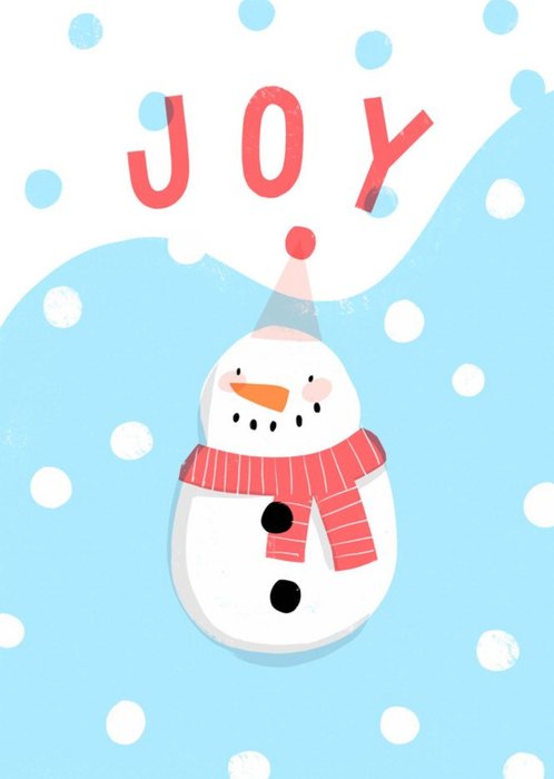 Joy Snowman Christmas Card