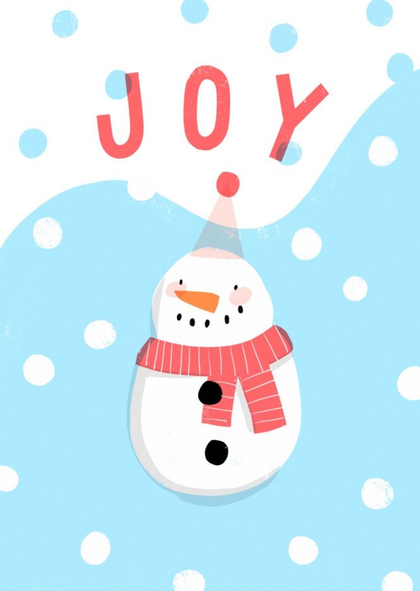 Joy Snowman Christmas Card