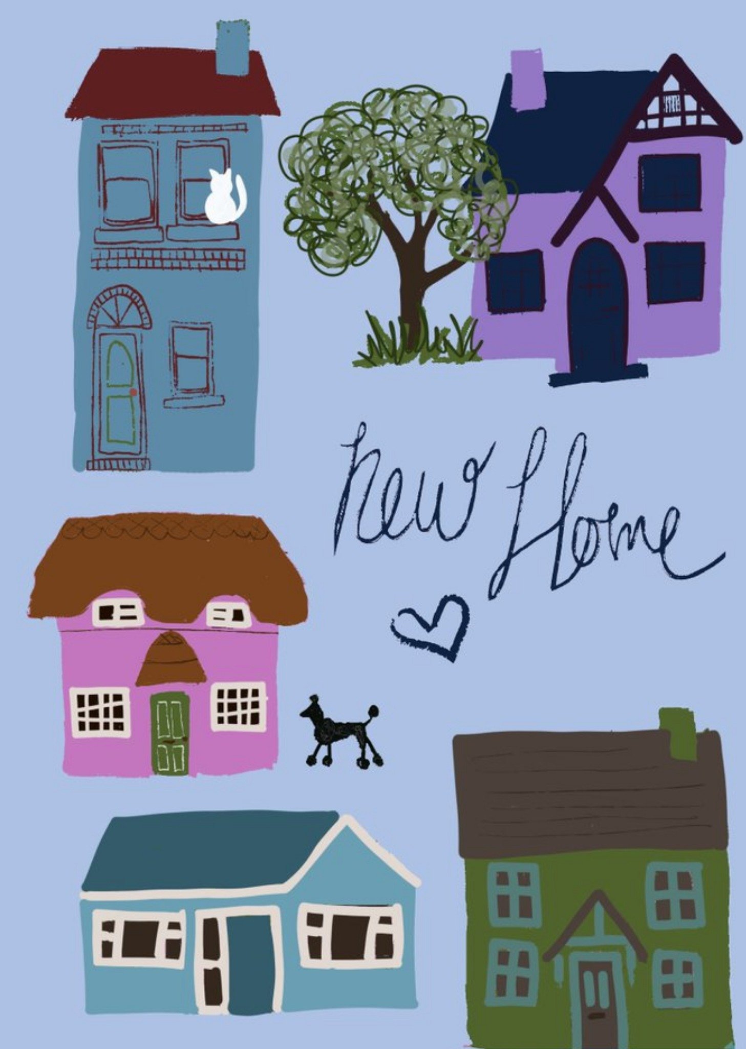 Illustrated New Home Card Ecard