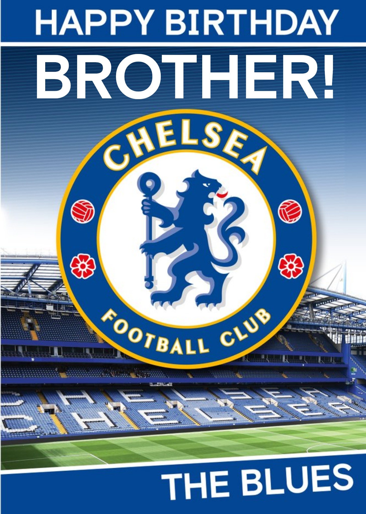 Chelsea Fc You Blues Brother Birthday Card, Large