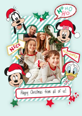 Disney Mickey Mouse Happy Christmas From All Of Us Card