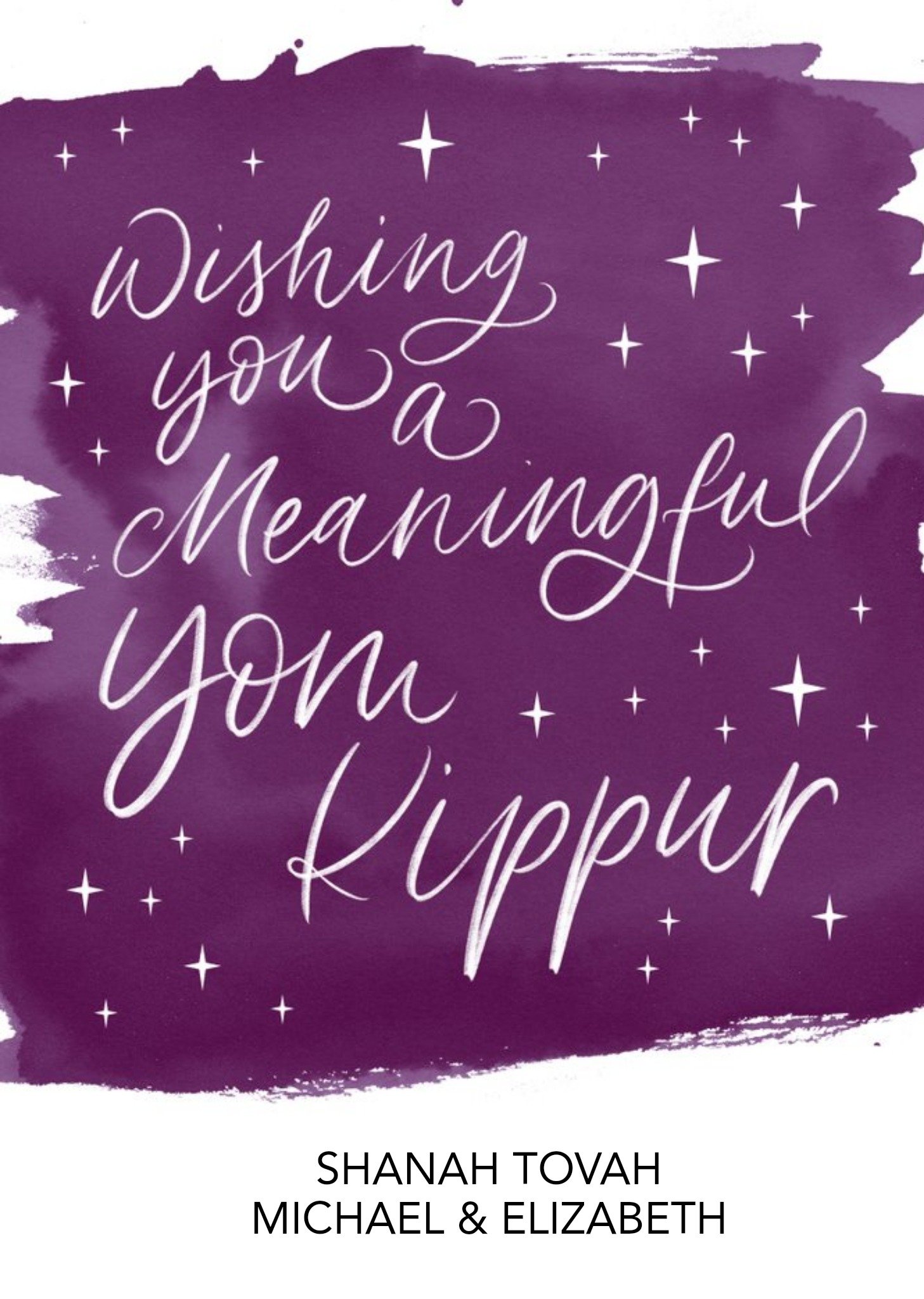 Modern Typographic Wishing You A Meaningful Yom Kippur Card Ecard