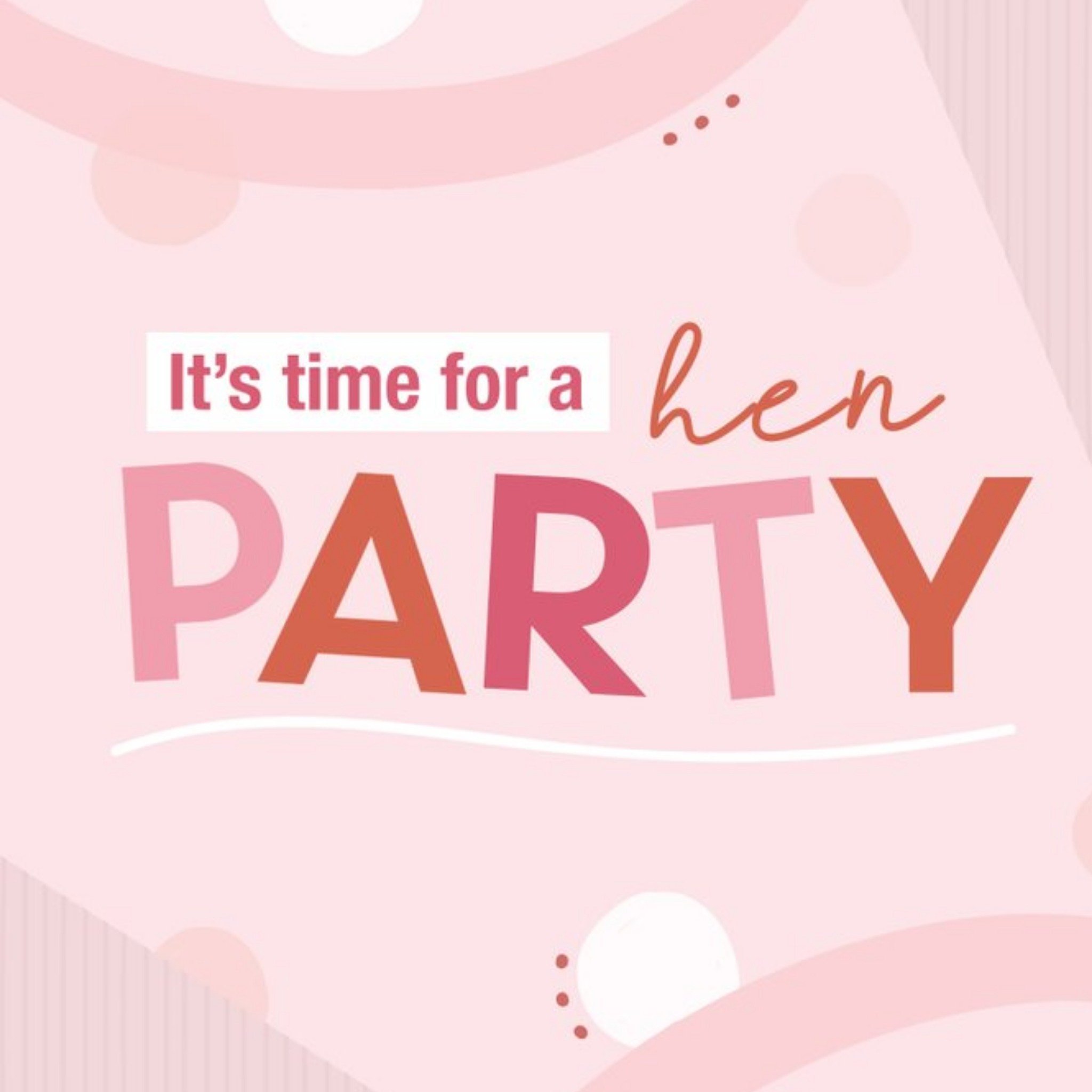 Moonpig Pink Hen Party Invite, Large Card