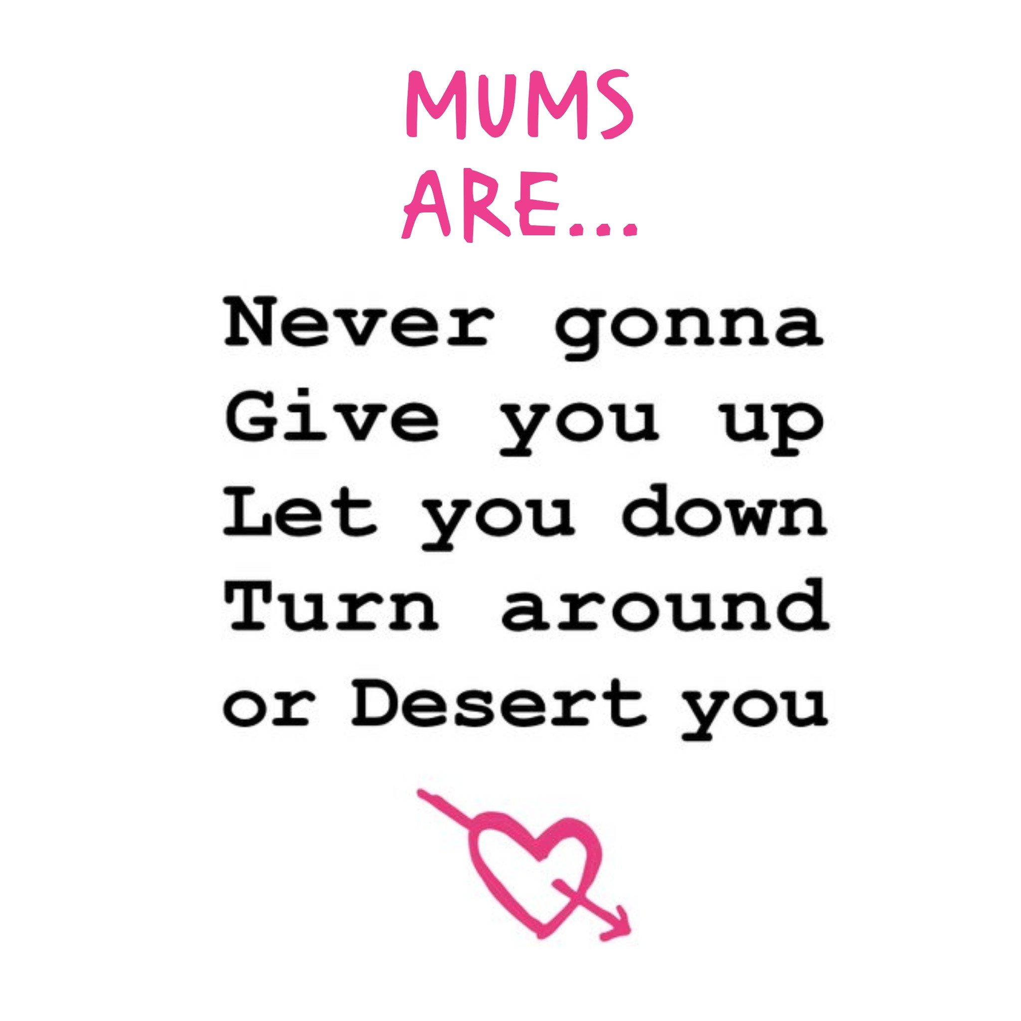 Mother's Day Card - Mum - Funny - Rick Astley, Square