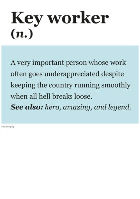 Key Worker Dictionary Definition Typographic T-Shirt