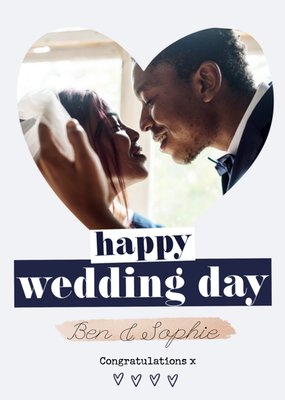 Happy Wedding Day Photo Upload Wedding Congratulations Card