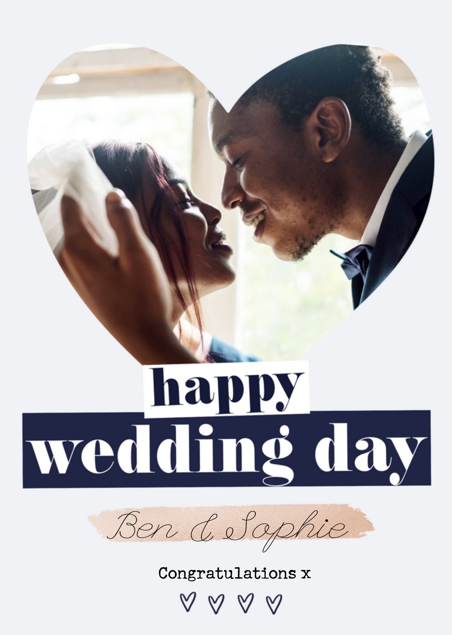 Moonpig Happy Wedding Day Photo Upload Wedding Congratulations Card Ecard