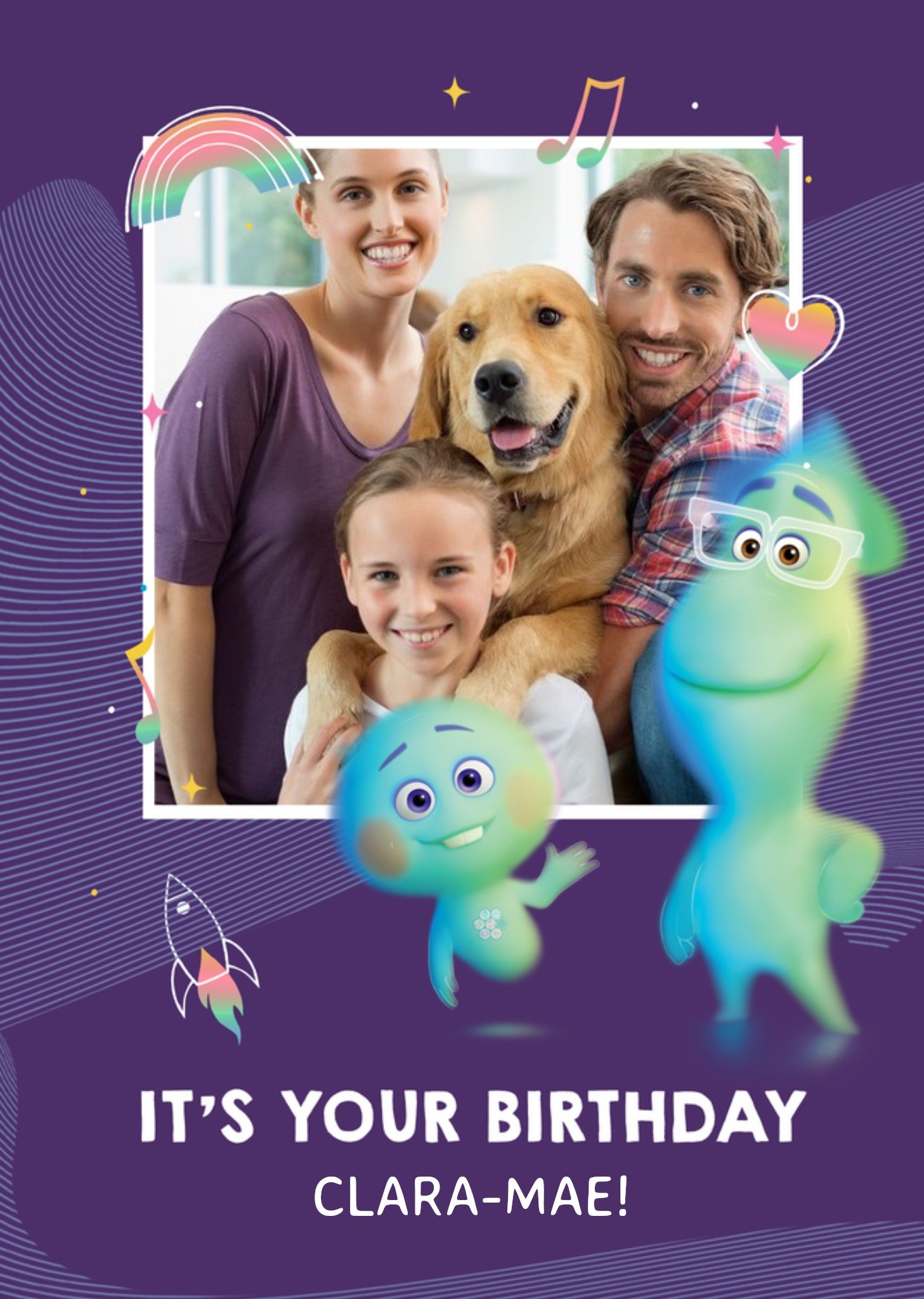 Disney Pixar Soul Photo Upload Birthday Card Ecard