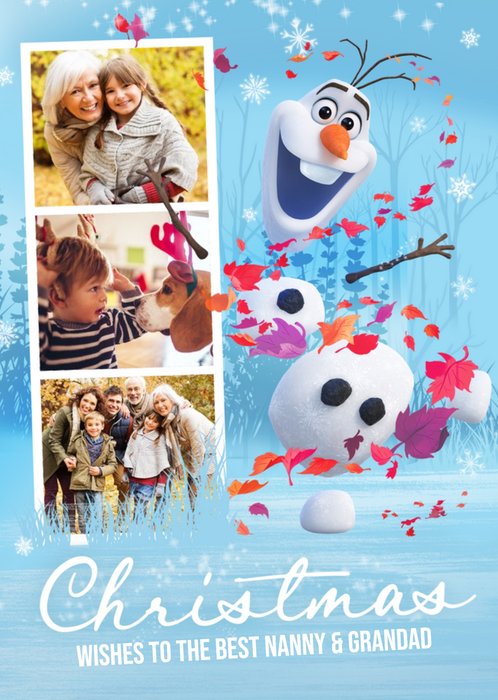 Disney Frozen 2 Nanny and Grandad Photo Upload Christmas Card
