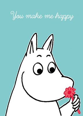Cute Moomin You Make Me Happy Valentine's Day Card