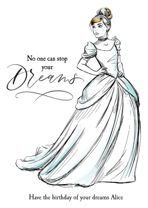 Disney Princess Cinderella Dreams Birthday Card