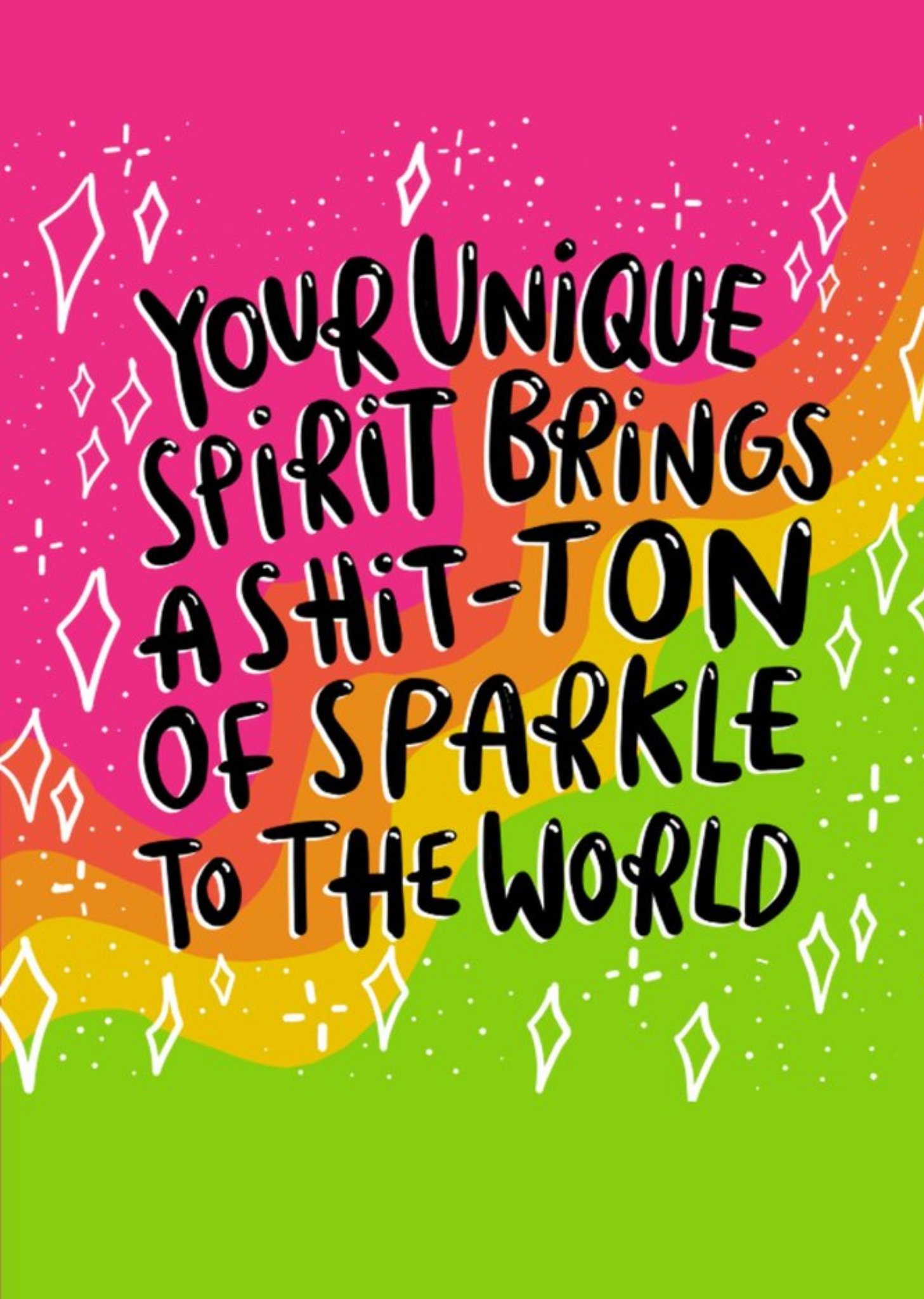 Unique Spirit Typographic Cute Card Ecard