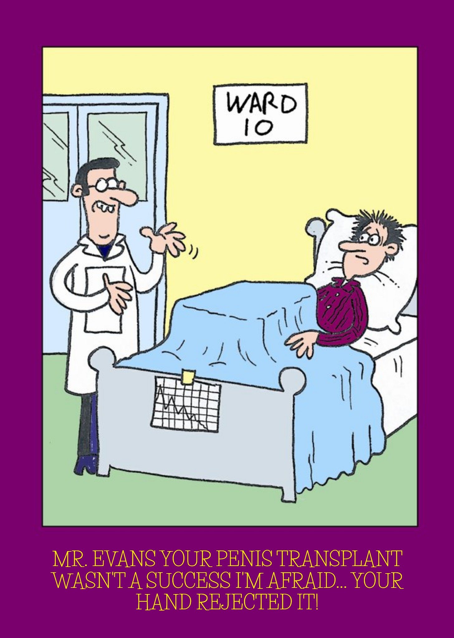 Doctor And Patient Funny Caption Personalised Birthday Card Ecard