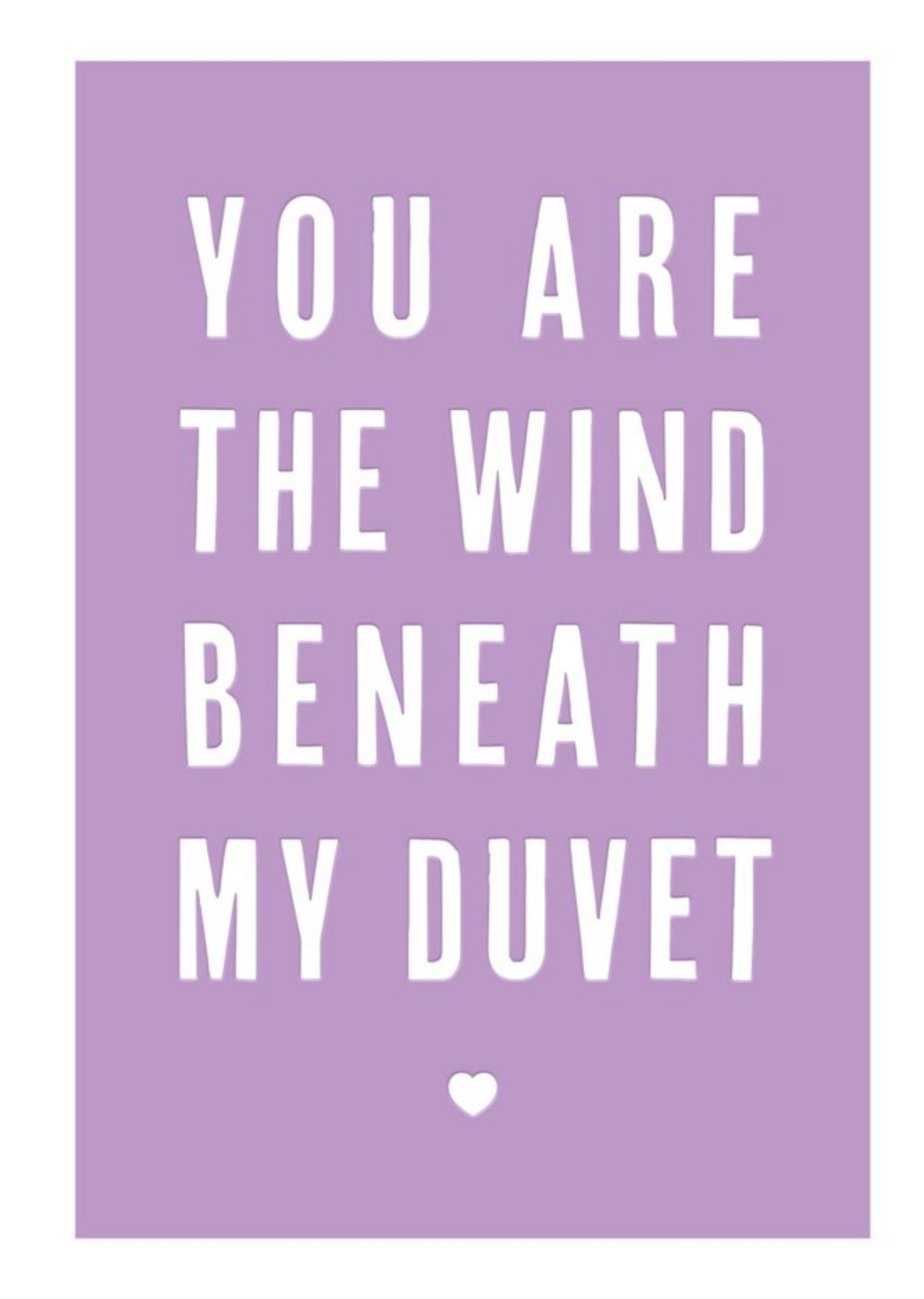 Moonpig Mungo And Shoddy You Are The Wind Beneath My Duvet Funny Anniversay Card, Large
