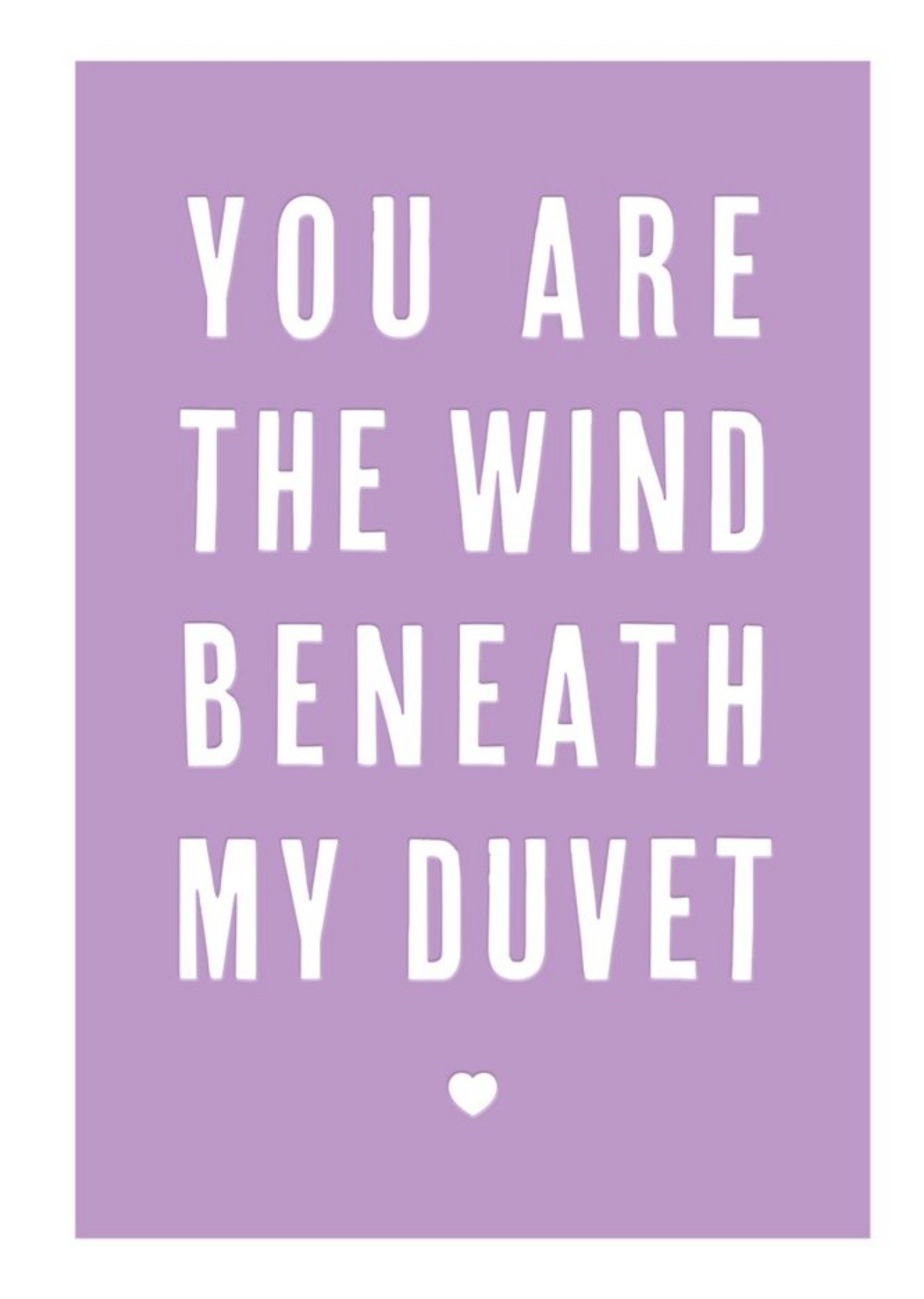 Mungo And Shoddy You Are The Wind Beneath My Duvet Funny Anniversay Card Ecard