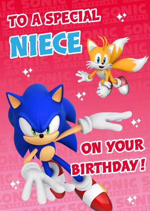 Sega Sonic Kids To A Special Niece On Your Birthday Card