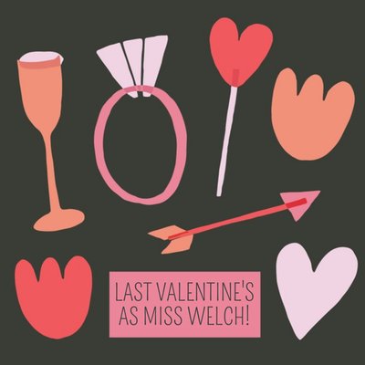 Last Valentines Single Personalised Card