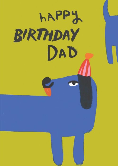 Dog Happy Birthday Dad Birthday Card