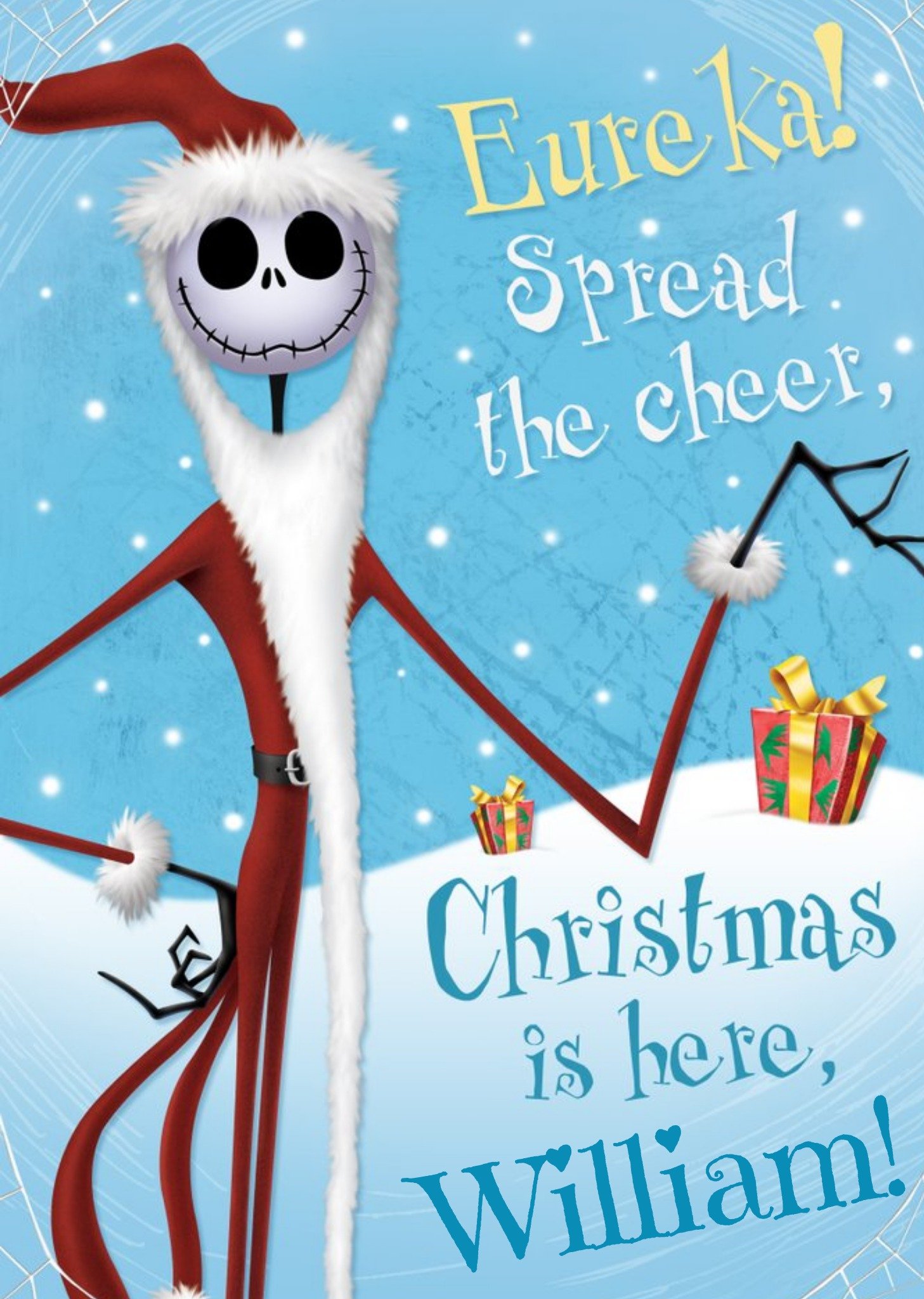 Disney Nightmare Before Christmas Personalised Christmas Card Ecard