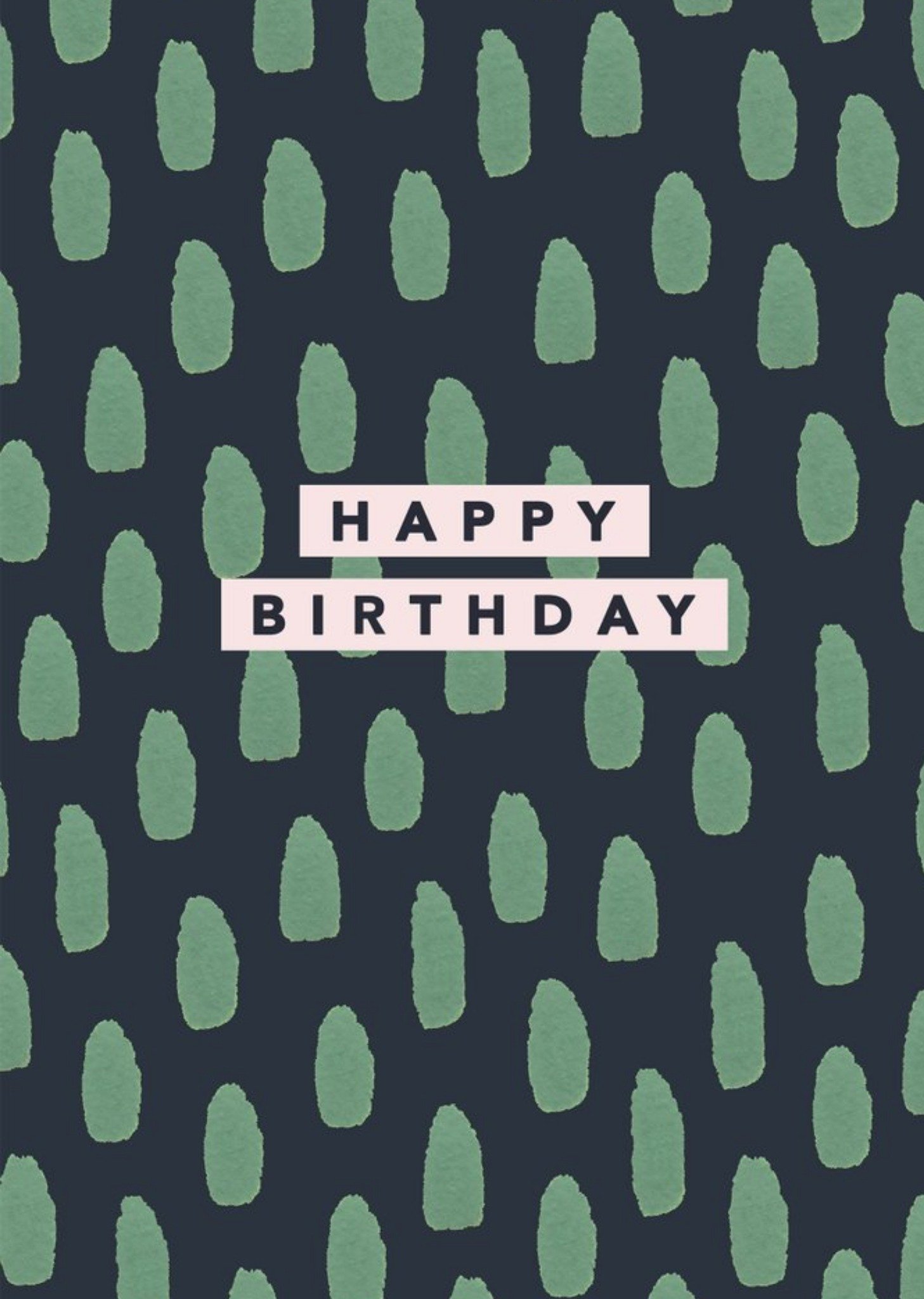 Dotty Navy And Sage Pattern Birthday Card By Joy Jen Studio Ecard