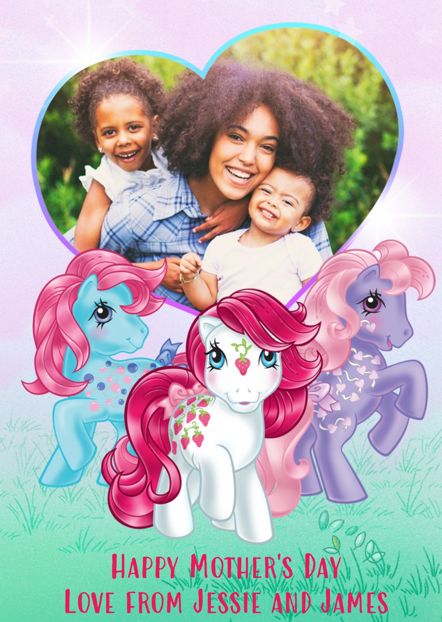 Mother's Day Card - My Little Pony - From The Kids - Photo Upload Card, Large