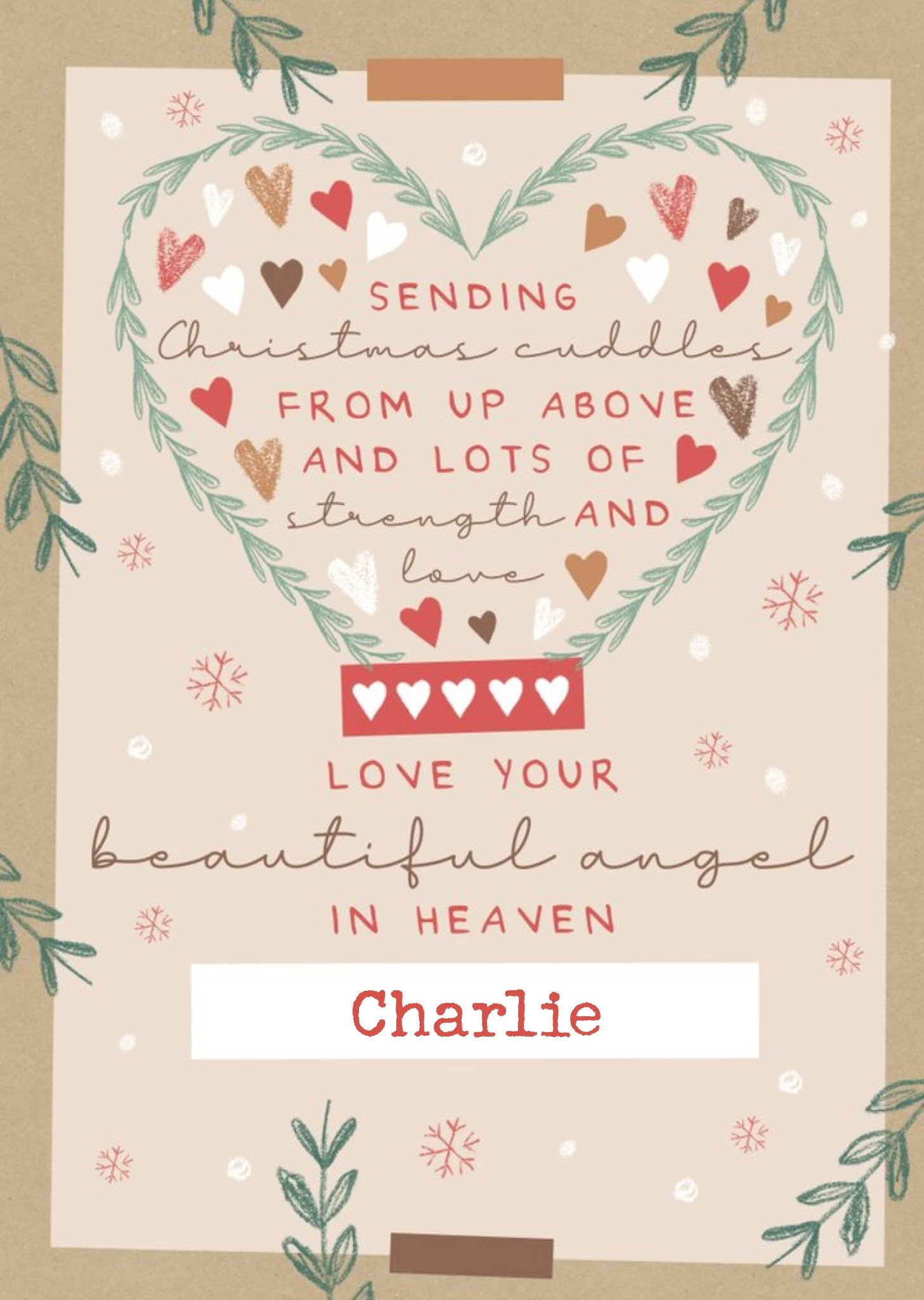 Beautiful Angel In Heaven Child Loss Card