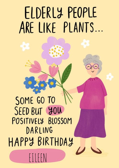 You Positively Bloom Darling Personalised Card
