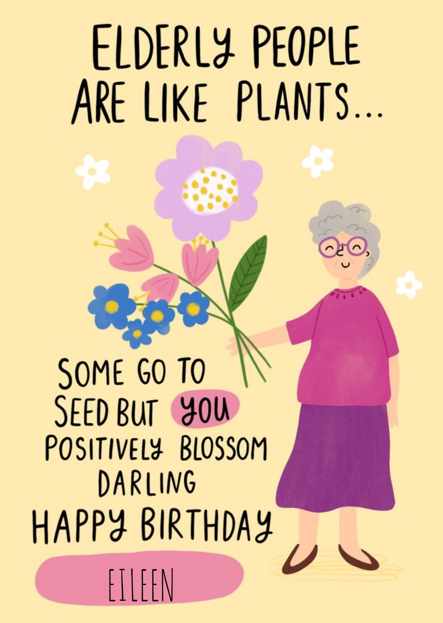 Moonpig You Positively Bloom Darling Personalised Card Ecard
