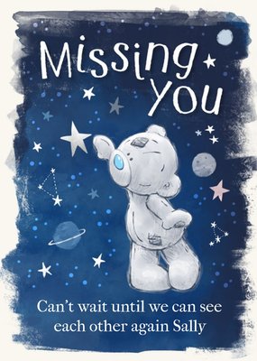 Missing You Space Themed Tatty Teddy Card