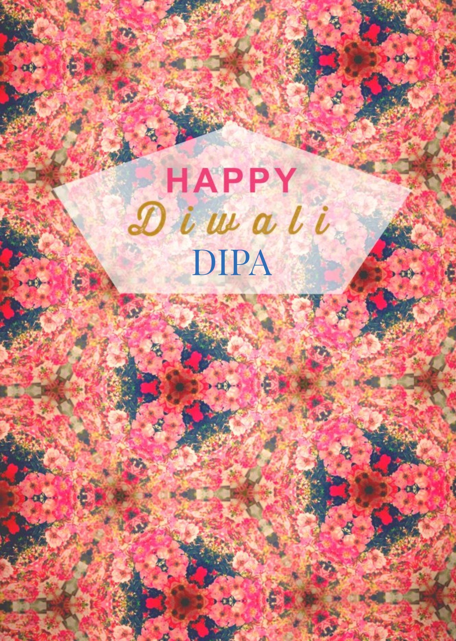 Moonpig Beautiful Dipa Personalised Happy Diwali Card, Large